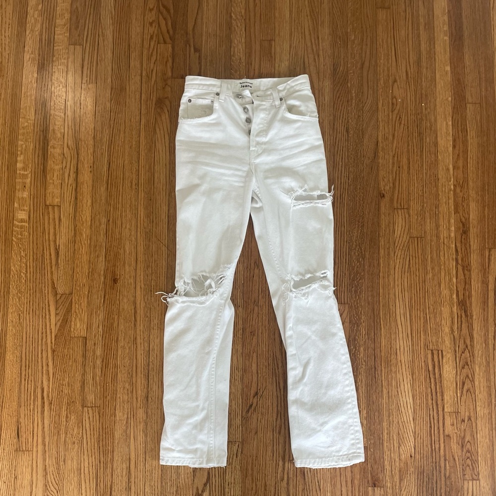 Reformation white Cynthia jeans